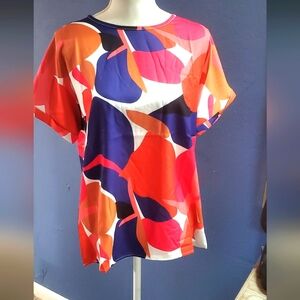 NWOT Color block causal blouse